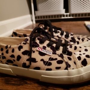 Superga leopard print low-top sneakers